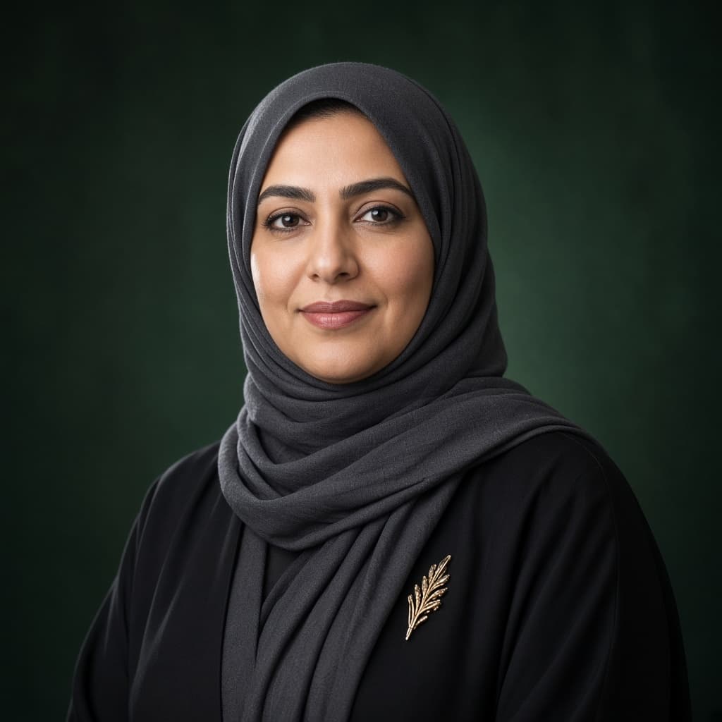 Portrait of Aisha Al-Ghamdi, General Counsel at Aramco Investments